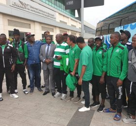 H.E Amb. Josphat Maikara receives team Gor Mahia