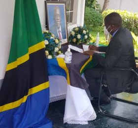 H.E. Josphat K. Maikara, MBS has signed the condolence book for the late President John Pombe Magufuli